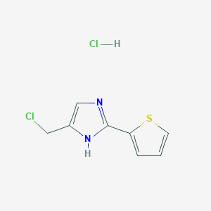 molecular formula C8H8Cl2N2S B1376542 4-(氯甲基)-2-(噻吩-2-基)-1H-咪唑盐酸盐 CAS No. 1384430-34-5