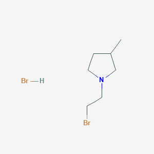 molecular formula C7H15Br2N B1376544 1-(2-Bromoethyl)-3-methylpyrrolidine hydrobromide CAS No. 1384428-77-6