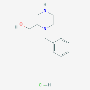 molecular formula C12H19ClN2O B1376547 (1-苄基哌嗪-2-基)甲醇盐酸盐 CAS No. 1588441-10-4