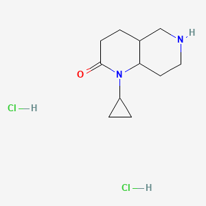 molecular formula C11H20Cl2N2O B1376548 1-Cyclopropyl-decahydro-1,6-naphthyridin-2-one dihydrochloride CAS No. 1423033-61-7
