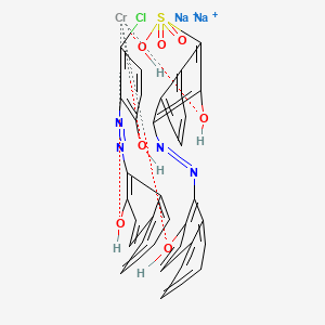 Disodium (1-((5-chloro-2-hydroxyphenyl)azo)-2-naphtholato(2-))(3-hydroxy-4-((2-hydroxy-1-naphthyl)azo)naphthalene-1-sulphonato(3-))chromate(2-)