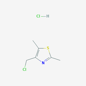molecular formula C6H9Cl2NS B1376550 4-(Chloromethyl)-2,5-dimethyl-1,3-thiazole hydrochloride CAS No. 1423025-02-8