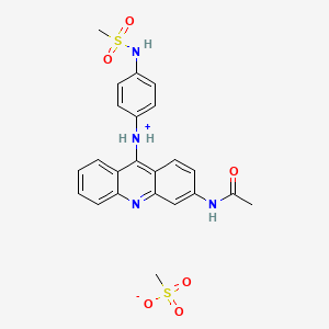 Acetamide, N-(9-((4-((methylsulfonyl)amino)phenyl)amino)-3-acridinyl)-, methanesulfonate