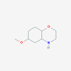 molecular formula C9H17NO2 B1376552 6-methoxy-octahydro-2H-1,4-benzoxazine CAS No. 1427378-63-9