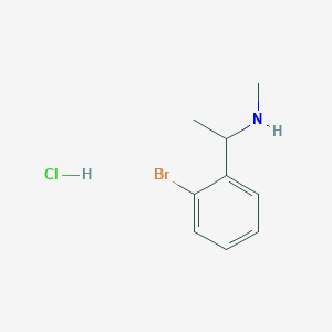 molecular formula C9H13BrClN B1376555 [1-(2-Bromophenyl)ethyl](methyl)amine hydrochloride CAS No. 1423025-56-2