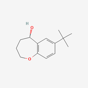 molecular formula C14H20O2 B1376556 (5S)-7-tert-butyl-2,3,4,5-tetrahydro-1-benzoxepin-5-ol CAS No. 1423040-68-9