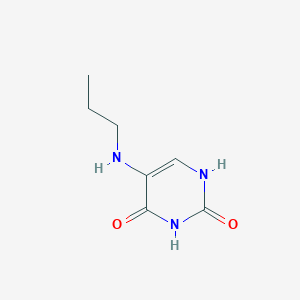 molecular formula C7H11N3O2 B13765563 5-Propylamino-1H-pyrimidine-2,4-dione 