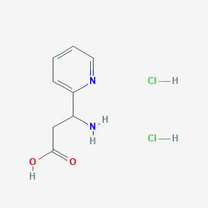 molecular formula C8H12Cl2N2O2 B1376557 3-Amino-3-(pyridin-2-yl)propanoic acid dihydrochloride CAS No. 1423028-99-2