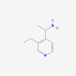 molecular formula C9H14N2 B1376559 1-(3-乙基吡啶-4-基)乙-1-胺 CAS No. 1432681-72-5