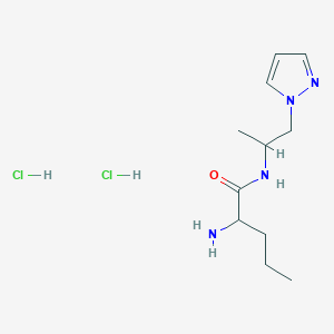 2-amino-N-[1-(1H-pyrazol-1-yl)propan-2-yl]pentanamide dihydrochloride