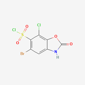 molecular formula C7H2BrCl2NO4S B1376567 5-溴-7-氯-2-氧代-2,3-二氢-1,3-苯并噁唑-6-磺酰氯 CAS No. 1423031-26-8