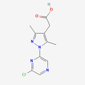 2-[1-(6-chloropyrazin-2-yl)-3,5-dimethyl-1H-pyrazol-4-yl]acetic acid