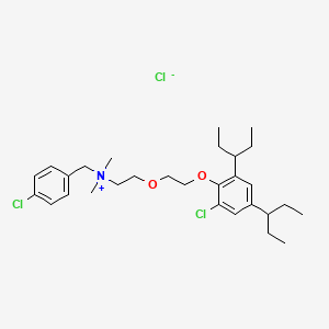 Ammonium, (p-chlorobenzyl)(2-(2-(6-chloro-2,4-bis(1-ethylpropyl)phenoxy)ethoxy)ethyl)dimethyl-, chloride