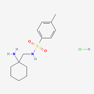 molecular formula C14H23ClN2O2S B1376571 N-[(1-氨基环己基)甲基]-4-甲苯-1-磺酰胺盐酸盐 CAS No. 1423032-54-5