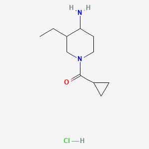 1-Cyclopropanecarbonyl-3-ethylpiperidin-4-amine hydrochloride