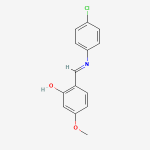 (e)-2-[(4-Chlorophenyl)iminomethyl]-5-methoxyphenol