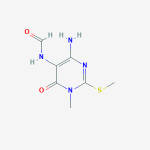 N-(4-amino-1-methyl-2-methylsulfanyl-6-oxopyrimidin-5-yl)formamide