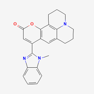 9-(1-Methyl-benzimidazol-2-yl)-2,3-5-6-tetrahydro-quinolizino[9,9a,1-gh]coumarin