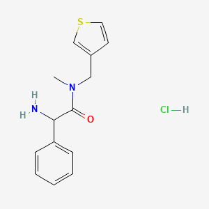 molecular formula C14H17ClN2OS B1376584 2-氨基-N-甲基-2-苯基-N-(噻吩-3-基甲基)乙酰胺盐酸盐 CAS No. 1423024-02-5