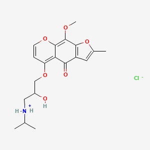 5H-Furo(3,2-g)(1)benzopyran-5-one, 4-(2-hydroxy-3-isopropylaminopropoxy)-9-methoxy-7-methyl-, hydrochloride