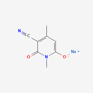 3-Pyridinecarbonitrile, 1,2-dihydro-6-hydroxy-1,4-dimethyl-2-oxo-, sodium salt