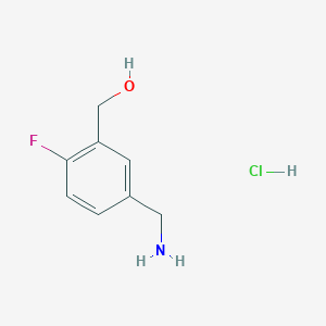 [5-(Aminomethyl)-2-fluorophenyl]methanol hydrochloride