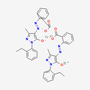 Chromate(1-), bis(2-((1-(2-ethylphenyl)-4,5-dihydro-3-methyl-5-(oxo-kappaO)-1H-pyrazol-4-yl)azo-kappaN1)benzoato(2-)-kappaO)-, hydrogen