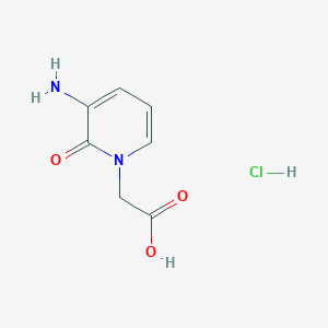 molecular formula C7H9ClN2O3 B1376596 2-(3-Amino-2-oxo-1,2-dihydropyridin-1-yl)acetic acid hydrochloride CAS No. 1423034-20-1