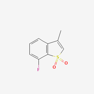 molecular formula C9H7FO2S B1376597 7-Fluoro-3-methyl-1lambda6-benzothiophene-1,1-dione CAS No. 1423034-13-2