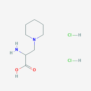 molecular formula C8H18Cl2N2O2 B1376600 2-氨基-3-(哌啶-1-基)丙酸二盐酸盐 CAS No. 170305-19-8