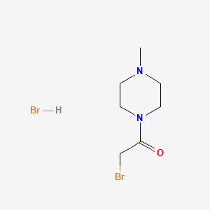 molecular formula C7H14Br2N2O B1376602 2-溴-1-(4-甲基哌嗪-1-基)乙-1-酮氢溴酸盐 CAS No. 1423029-56-4