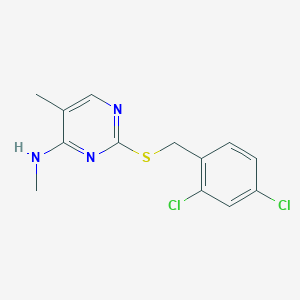 2-[(2,4-dichlorophenyl)methylsulfanyl]-N,5-dimethylpyrimidin-4-amine