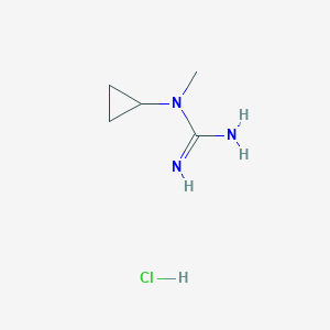 molecular formula C5H12ClN3 B1376603 1-环丙基-1-甲基胍盐酸盐 CAS No. 1423026-93-0