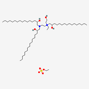 (2-(Bis(2-hydroxyhexadecyl)amino)ethyl)ethyl(2-hydroxyethyl)(2-hydroxyhexadecyl)ammonium ethyl sulphate