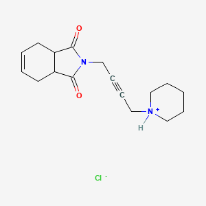 molecular formula C17H23ClN2O2 B13766096 3a,4,7,7a-Tetrahydro-2-(4-(1-piperidinyl)-2-butynyl)-1H-isoindole-1,3(2H)-dione hydrochloride CAS No. 55680-90-5