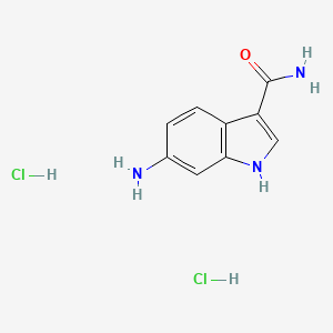 molecular formula C9H11Cl2N3O B1376612 6-amino-1H-indol-3-carboxamida dihidrocloruro CAS No. 1423024-43-4