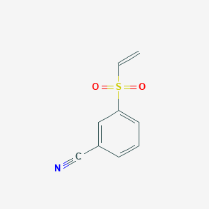 molecular formula C9H7NO2S B1376613 3-(乙烯磺酰基)苯甲腈 CAS No. 1423031-94-0