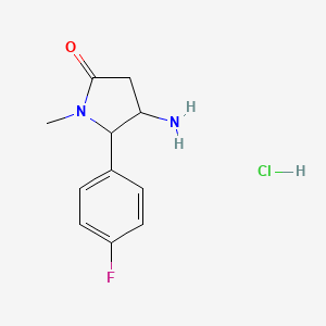 4-Amino-5-(4-fluorophenyl)-1-methylpyrrolidin-2-one hydrochloride
