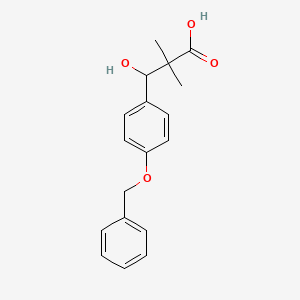 3-[4-(Benzyloxy)phenyl]-3-hydroxy-2,2-dimethylpropanoic acid