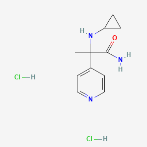 2-(Cyclopropylamino)-2-(pyridin-4-yl)propanamide dihydrochloride