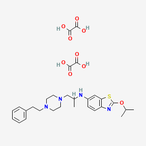 6-(1-Methyl-2-(4-phenethylpiperazino)ethyl)-amino-2-isopropoxy-benzothiazole oxalate hydrate