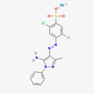 Benzenesulfonic acid, 4-[(5-amino-3-methyl-1-phenyl-1H-pyrazol-4-yl)azo]-2,5-dichloro-, monosodium salt