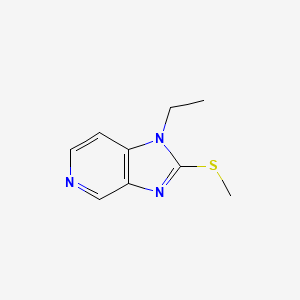 molecular formula C9H11N3S B1376629 1-ethyl-2-(methylsulfanyl)-1H-imidazo[4,5-c]pyridine CAS No. 1423032-66-9