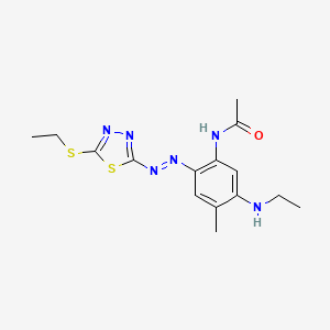 Acetamide, N-[5-(ethylamino)-2-[[5-(ethylthio)-1,3,4-thiadiazol-2-yl]azo]-4-methylphenyl]-