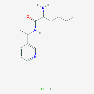 2-amino-N-[1-(pyridin-3-yl)ethyl]hexanamide hydrochloride