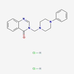 4(3H)-Quinazolinone, 3-(4-phenyl-1-piperazinylmethyl)-, dihydrochloride