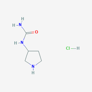 molecular formula C5H12ClN3O B1376648 (Pyrrolidin-3-yl)urea hydrochloride CAS No. 1423032-78-3