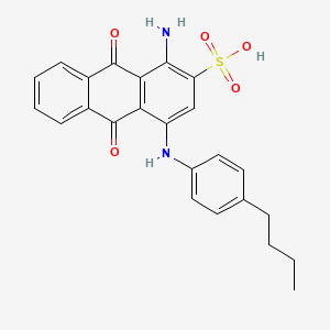 2-Anthracenesulfonic acid, 1-amino-4-[(4-butylphenyl)amino]-9,10-dihydro-9,10-dioxo-