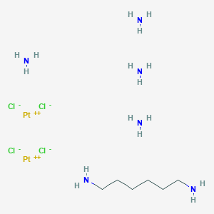 molecular formula C6H28Cl4N6Pt2 B137665 Dichlorotetraamine(1,6-hexamethylenediamine)diplatinum(II) CAS No. 125408-81-3