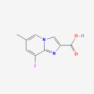 molecular formula C9H7IN2O2 B1376653 8-碘-6-甲基-咪唑并[1,2-a]吡啶-2-甲酸 CAS No. 1421312-17-5